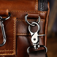 Leather Belt Pouch Mens Small Cases Waist Bag Hip Pack Belt Bag Fanny Pack Bumbag for Men