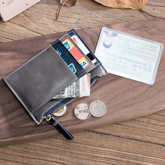Handmade Leather Mens Cool billfold Wallet Card Holder Small Card Slim Wallets for Men