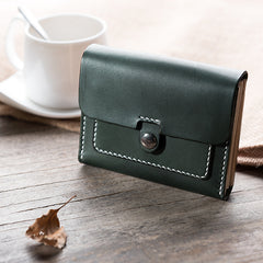 Handmade Leather Mens Cool billfold Wallet Card Holder Small Card Wallets for Men Women