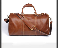 Genuine Leather Mens Cool Weekender Bag Travel Bag Duffle Bags Overnight Bag Holdall Bag for men