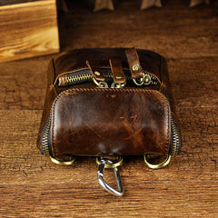 Leather Belt Pouch Mens Small Cases Waist Bag Hip Pack Belt Bag Fanny Pack Bumbag for Men