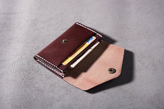Handmade Leather Mens Cool billfold Wallet Card Holder Small Card Slim Wallets for Men - iwalletsmen