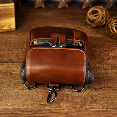 Leather Belt Pouch Mens Small Cases Waist Bag Hip Pack Belt Bag Fanny Pack Bumbag for Men