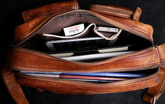 Genuine Leather Mens Cool Messenger Bag Chest Bag Bike Bag Cycling Bag for men
