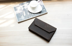 Handmade Leather Mens Clutch Cool Large Wallet Clutch Wristlet Wallet for Men