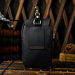 Leather Belt Pouch Mens Small Cases Waist Bag Hip Pack Belt Bag Fanny Pack Bumbag for Men