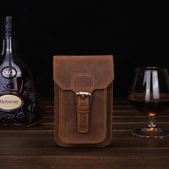 Leather Mens Cigarette Cases with Belt Loop Cell Phone Holster Belt Pouch for Men - iwalletsmen