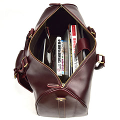 Genuine Leather Mens Cool Weekender Bag Travel Bag Duffle Bags Overnight Bag Holdall Bag for men