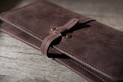 Handmade Leather Mens Clutch Wallet Cool Leather Wallet Long Phone Wallets for Men - iwalletsmen