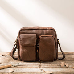 Cool Leather Mens Messenger Bags Small Shoulder Bags  for Men - iwalletsmen