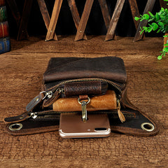 Leather Belt Pouch Mens Small Cases Waist Bag Hip Pack Belt Bag Fanny Pack Bumbag for Men