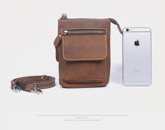 Leather Belt Pouch Mens Small Cases Waist Bag Hip Pack Belt Bag Fanny Pack Bumbag for Men
