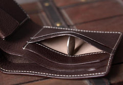 Handmade Leather Mens Cool Wallet Men Slim Wallets Front Pocket Wallet for Men