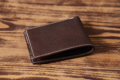 Handmade Leather Mens Cool Wallet Men Slim Wallets Front Pocket Wallet for Men