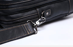 Genuine Leather Mens Cool Messenger Bag Briefcase Chest Bag Bike Bag Cycling Bag for men