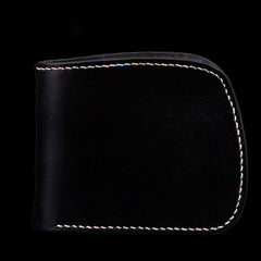 Handmade Leather Bifold Mens billfold Wallet Cool Slim Wallet Biker Wallet for Men