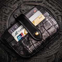Handmade Leather Mens Cool billfold Wallet Card Holder Small Card Slim Wallets for Men