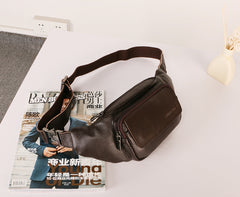 Leather Mens FANNY PACK MENS WAIST BAG HIP PACK BELT BAG FOR MEN - iwalletsmen