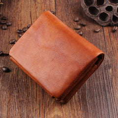 Handmade Mens Cool billfold Leather Wallet Men Small Wallets Trifold for Men - iwalletsmen
