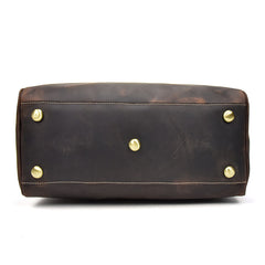 Genuine Leather Mens Cool Weekender Bag Travel Bag Duffle Bags Overnight Bag Holdall Bag for men