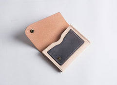 Handmade Leather Mens Cool billfold Wallet Card Holder Small Card Slim Wallets for Men