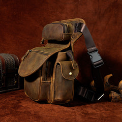 Leather Belt Pouch Mens Small Cases Waist Bag Hip Pack Belt Bag Fanny Pack Bumbag for Men