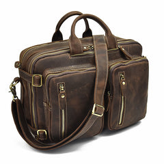 Genuine Leather Mens Cool Messenger Bag Work Bag Satchel Bag Briefcase Bag for men