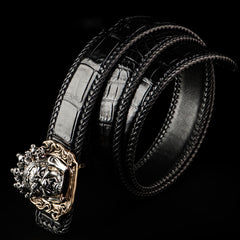 Handmade Genuine Leather Mens Belt Custom Cool Leather Men Black Belt for Men