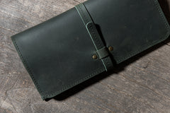 Handmade Leather Mens Clutch Wallet Cool Leather Wallet Long Phone Wallets for Men - iwalletsmen