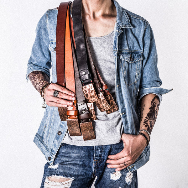 Handmade Genuine Leather Cool Belt Custom Mens Leather Men Brown Black Belt - iwalletsmen