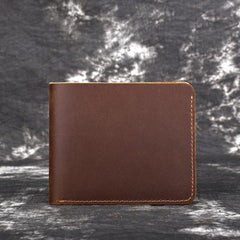 Vintage Mens Leather Slim Small Wallet Cool billfold Slim Bifold Wallets for Men - iwalletsmen