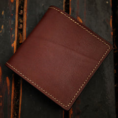 Handmade Leather Mens billfold Wallet Cool Slim Wallet Biker Wallet for Men