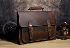 Genuine Leather Mens Cool Messenger Bag Briefcase Chest Bag Bike Bag Cycling Bag for men