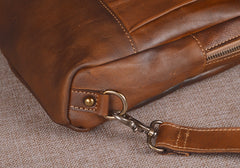 Leather Mens Sling Bag Sling Shoulder Bag Sling Backpack for men - iwalletsmen