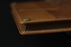 Handmade Leather Tooled Alien-Predator Mens Long Wallet Cool Leather Wallet Clutch Wallet for Men