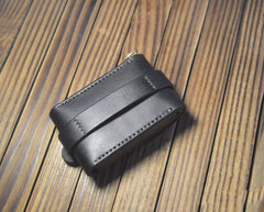 Leather Black Mens Cigarette Case Cigarette Holder Belt Pouch with Belt Loop for Men - iwalletsmen