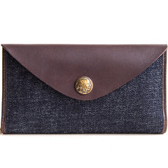 Genuine Leather Jean Mens Cool Long Leather Wallet Men Cards Wallets Bifold for Men