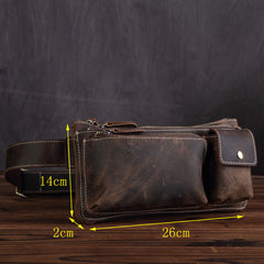 Leather Fanny Pack Mens Waist Bag Hip Pack Belt Bag Bumbag for Men