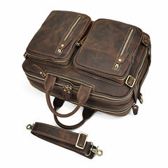 Genuine Leather Mens Cool Messenger Bag Work Bag Satchel Bag Briefcase Bag for men