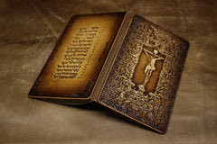 Handmade Leather Tooled Christian Jesus Mose Notebook Journal Travel Book Diary