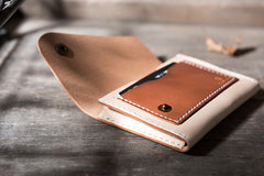 Handmade Leather Mens Cool billfold Wallet Card Holder Small Card Slim Wallets for Men