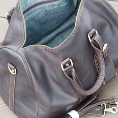 Cool Leather Mens Weekender Bags Vintage Travel Bags Duffle Bag for Men - iwalletsmen