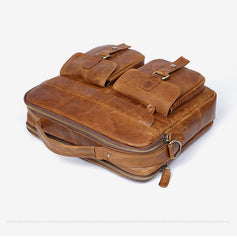 Genuine Leather Mens Cool Messenger Bag Chest Bag Bike Bag Cycling Bag for men