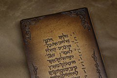Handmade Leather Tooled Christian Jesus Mose Notebook Journal Travel Book Diary