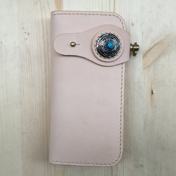 Cool Leather Mens Biker Chain Wallet Handmade Long Biker Wallet with Chain - iwalletsmen