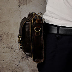 Leather Belt Pouch Mens Small Cases Waist Bag Hip Pack Belt Bag Fanny Pack Bumbag for Men