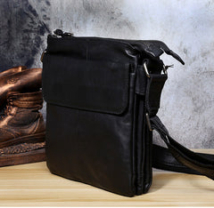 Genuine Leather Mens Cool Messenger Bag Chest Bag Bike Bag Cycling Bag for men