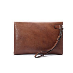 Genuine Leather Mens Urban Cohort Clutch Cool Slim Wallet Zipper Clutch Wristlet Wallet for Men - iwalletsmen