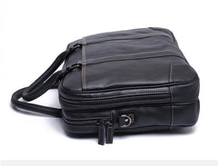 Genuine Leather Mens Cool Messenger Bag Briefcase Chest Bag Bike Bag Cycling Bag for men
