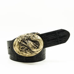Handmade Genuine Leather Punk Rock Western Country Carp Chinese Dargon Mens Cool Men Biker Trucker Leather Belt